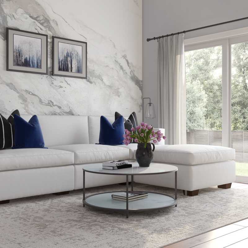 Classic Living Room Design by Havenly Interior Designer Austin