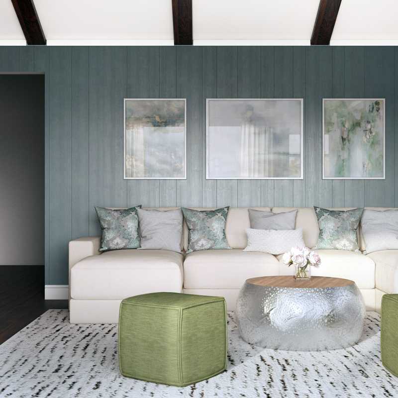 Contemporary Living Room Design by Havenly Interior Designer Carla