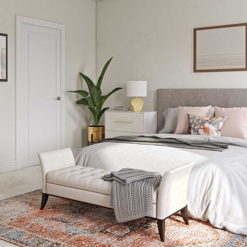 Modern, Bohemian, Midcentury Modern Bedroom Design by Havenly Interior Designer Christina