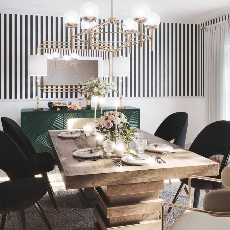 Glam Dining Room Design by Havenly Interior Designer Sara