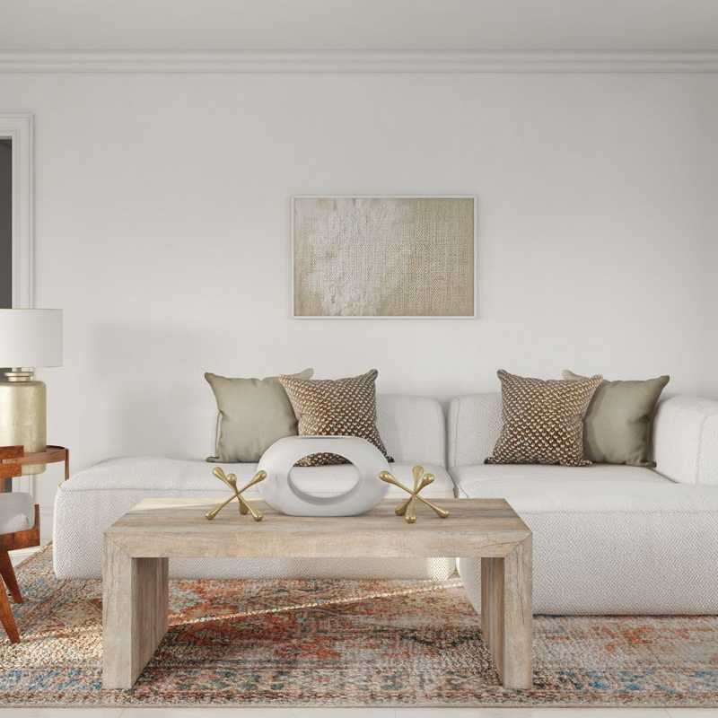 Contemporary, Bohemian, Vintage, Minimal Living Room Design by Havenly Interior Designer Daniela