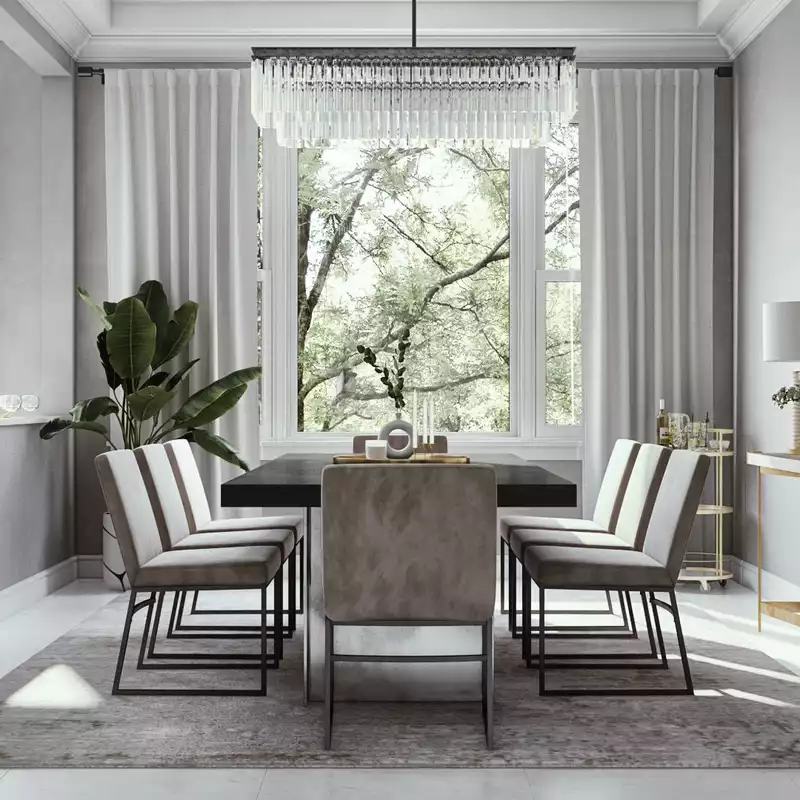 Contemporary, Modern, Glam Dining Room Design by Havenly Interior Designer Athina