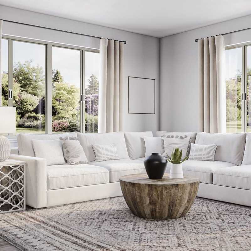 Transitional Living Room Design by Havenly Interior Designer Elizabeth