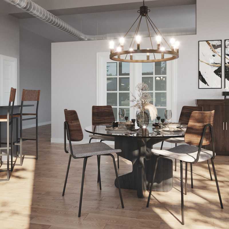 Industrial, Minimal Dining Room Design by Havenly Interior Designer Monica