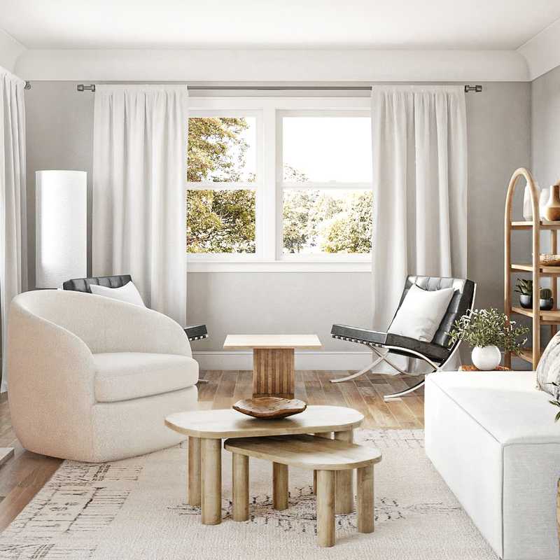 Contemporary Living Room Design by Havenly Interior Designer Mariel
