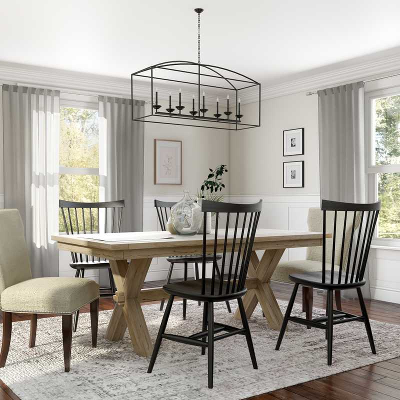 Modern, Farmhouse, Rustic Dining Room Design by Havenly Interior Designer Amelia