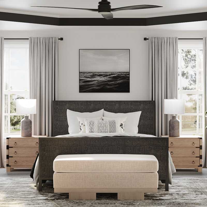 Modern, Bohemian Bedroom Design by Havenly Interior Designer Shauna