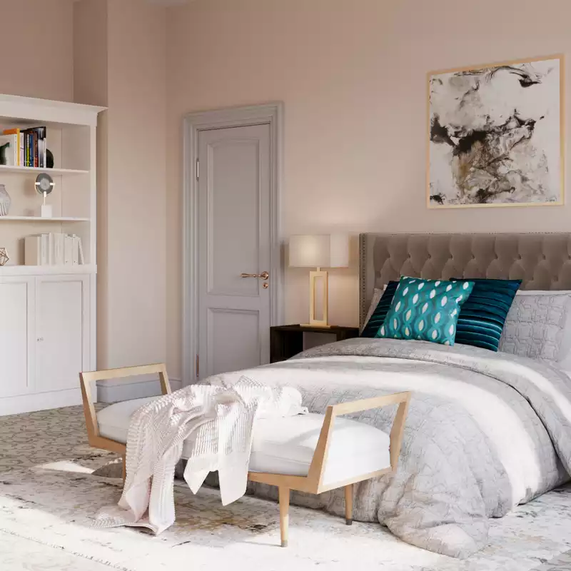 Contemporary, Glam Bedroom Design by Havenly Interior Designer Courtney