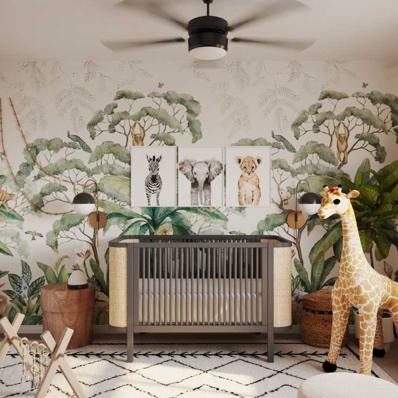 Modern, Bohemian Nursery Design by Havenly Interior Designer Astrid