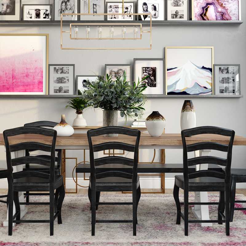 Modern, Glam Dining Room Design by Havenly Interior Designer Austin
