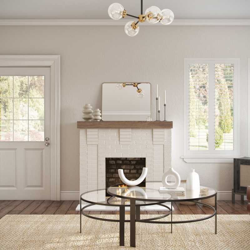 Contemporary, Modern, Midcentury Modern, Minimal, Scandinavian Living Room Design by Havenly Interior Designer Nicole