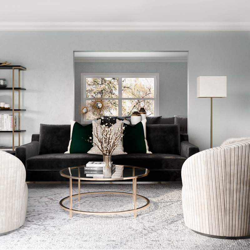 Glam Living Room Design by Havenly Interior Designer Mariel
