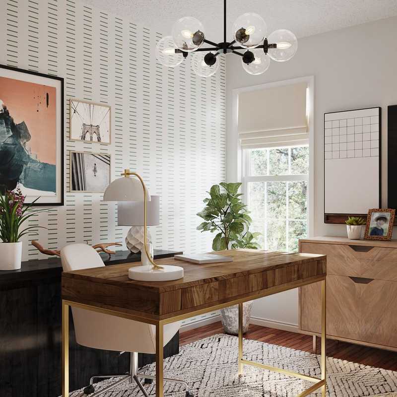 Contemporary, Modern, Transitional, Midcentury Modern, Scandinavian Office Design by Havenly Interior Designer Lisa