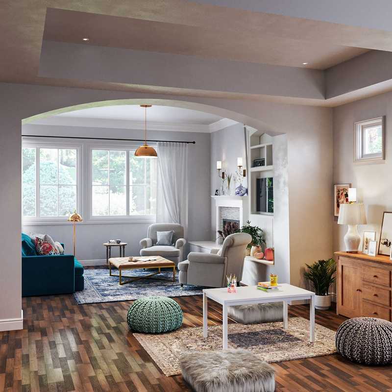 Classic, Coastal Living Room Design by Havenly Interior Designer Ariadna