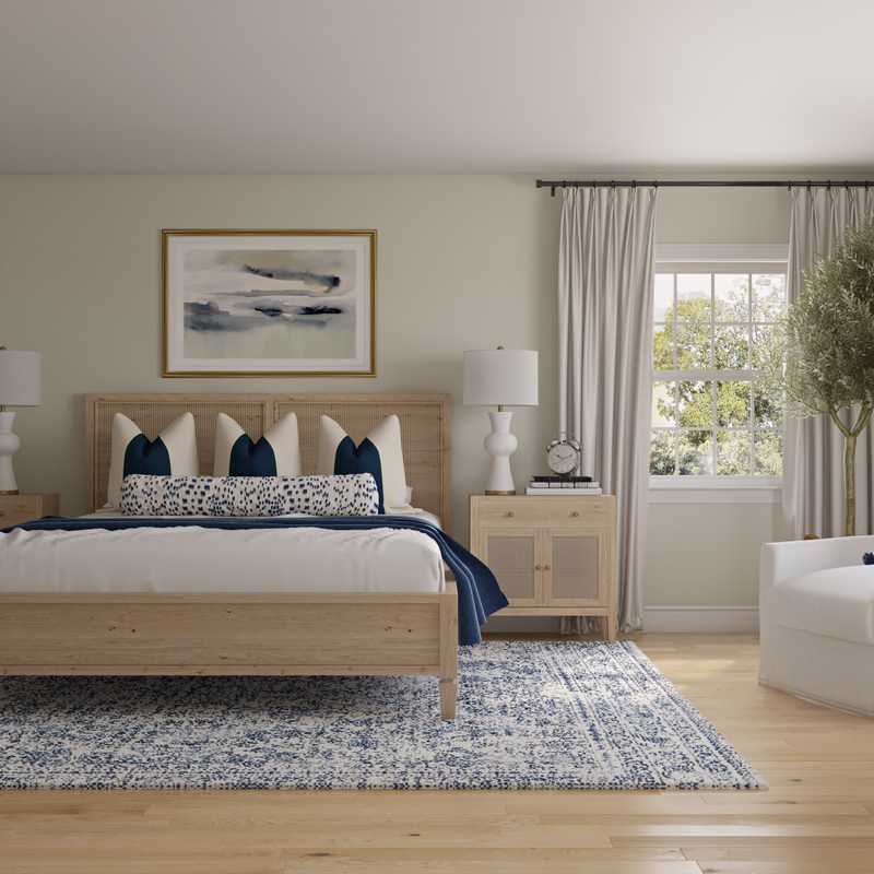 Classic, Coastal, Traditional, Transitional, Preppy Bedroom Design by Havenly Interior Designer Lisa