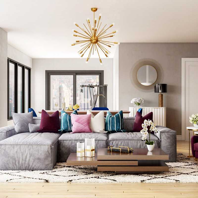 Modern, Glam Living Room Design by Havenly Interior Designer Katerina