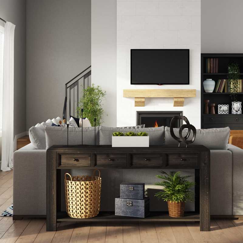 Farmhouse Living Room Design by Havenly Interior Designer Carla
