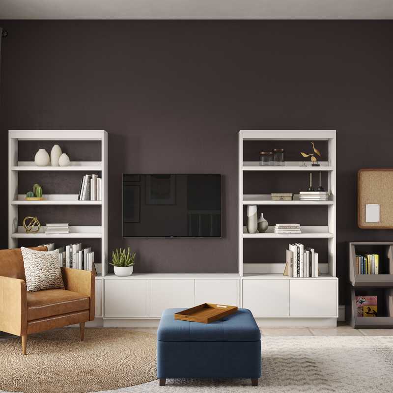 Contemporary, Midcentury Modern Living Room Design by Havenly Interior Designer Anny