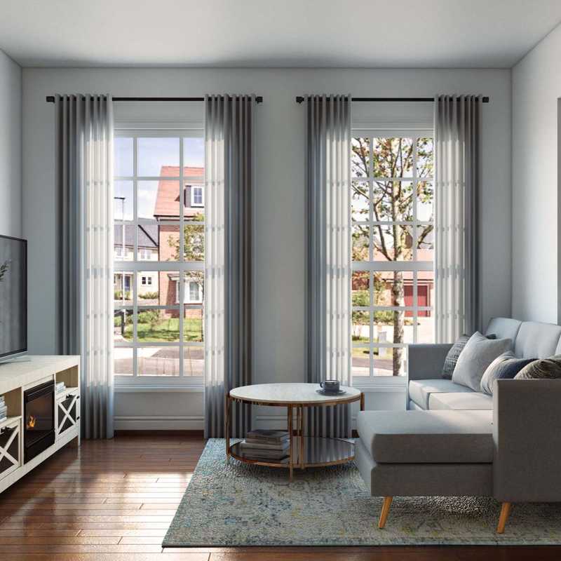 Classic, Coastal, Glam, Transitional Living Room Design by Havenly Interior Designer Alycia