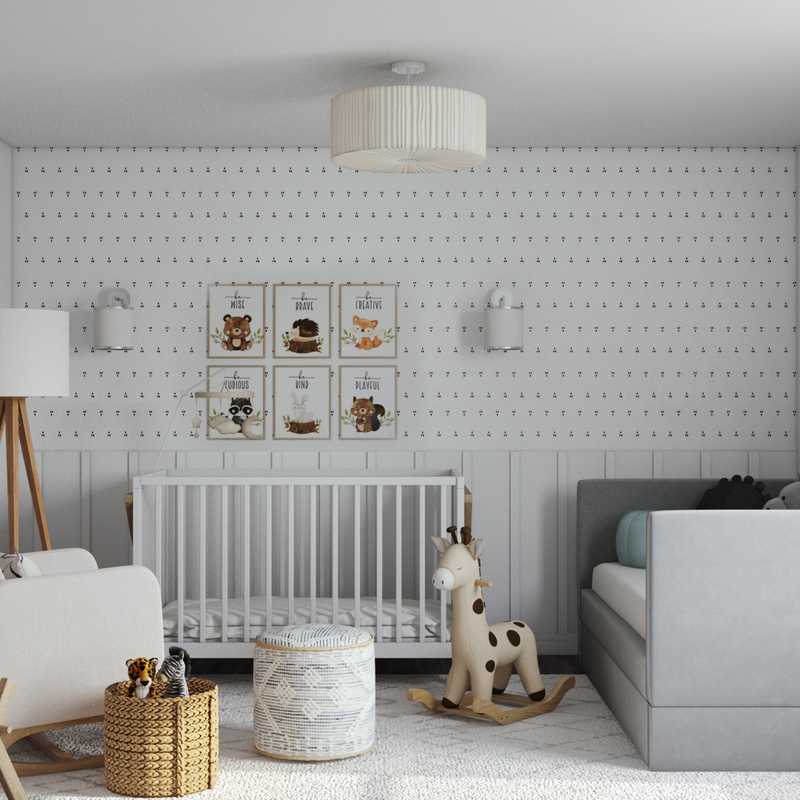 Midcentury Modern, Scandinavian Nursery Design by Havenly Interior Designer Regina