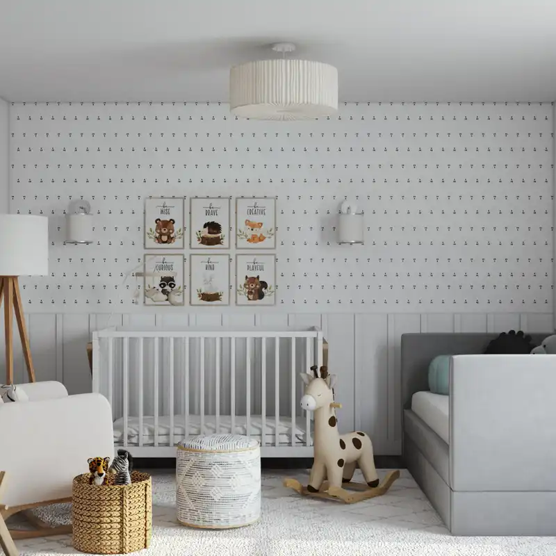 Midcentury Modern, Scandinavian Nursery Design by Havenly Interior Designer Regina