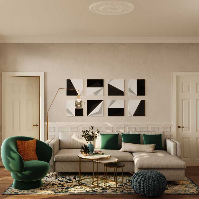 Modern, Glam Living Room Design by Havenly Interior Designer Francisco