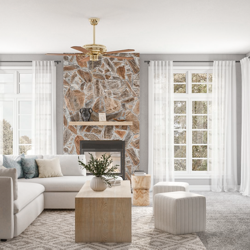 Transitional Living Room Design by Havenly Interior Designer Mariel