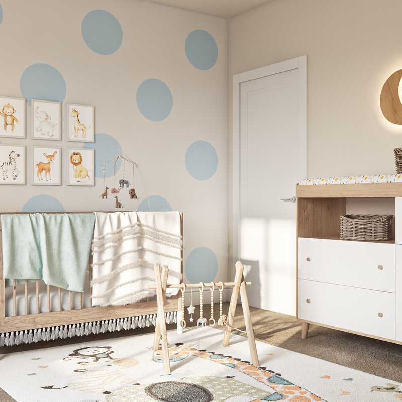 Eclectic, Bohemian, Midcentury Modern Nursery Design by Havenly Interior Designer Julia