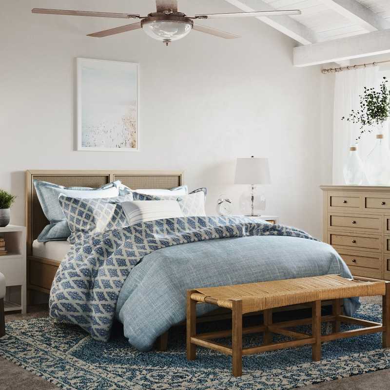 Classic, Coastal, Transitional, Preppy Bedroom Design by Havenly Interior Designer Lisa