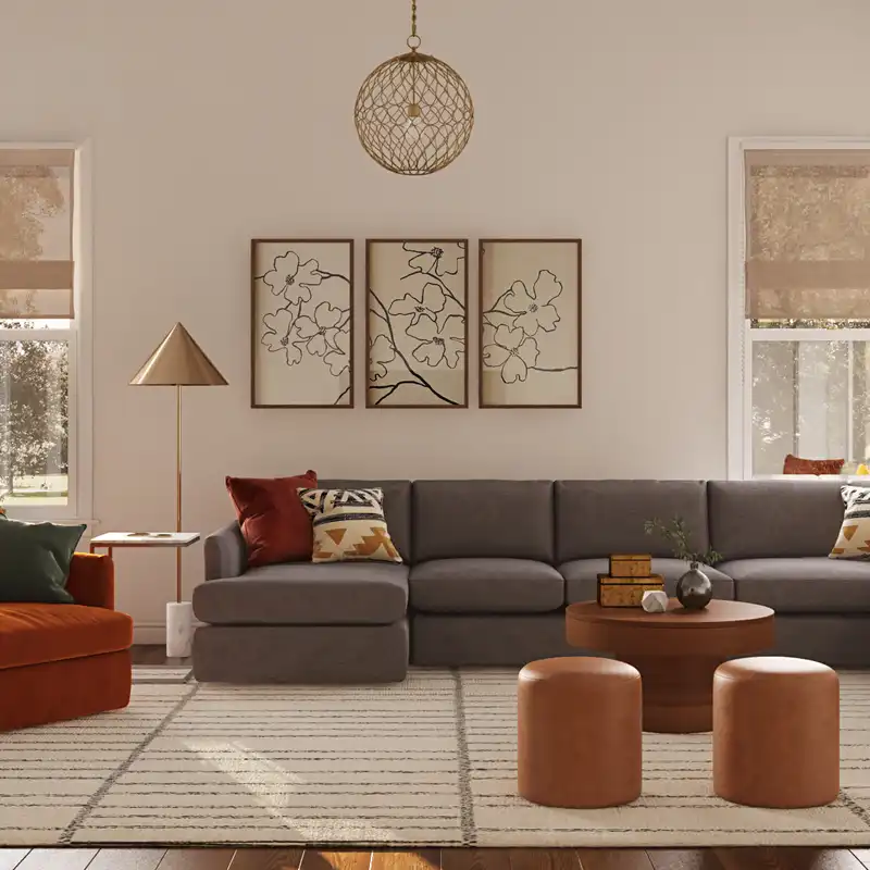 Modern, Eclectic, Bohemian, Midcentury Modern Not Sure Yet Design by Havenly Interior Designer Robyn