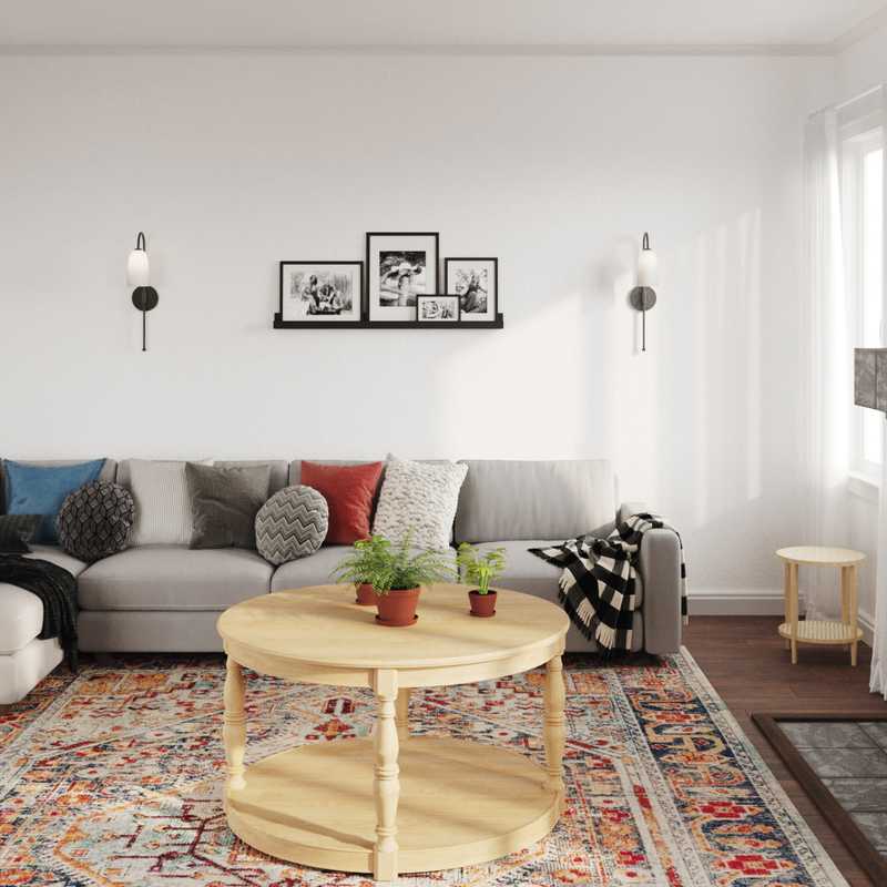 Coastal, Farmhouse, Rustic Living Room Design by Havenly Interior Designer Heidi