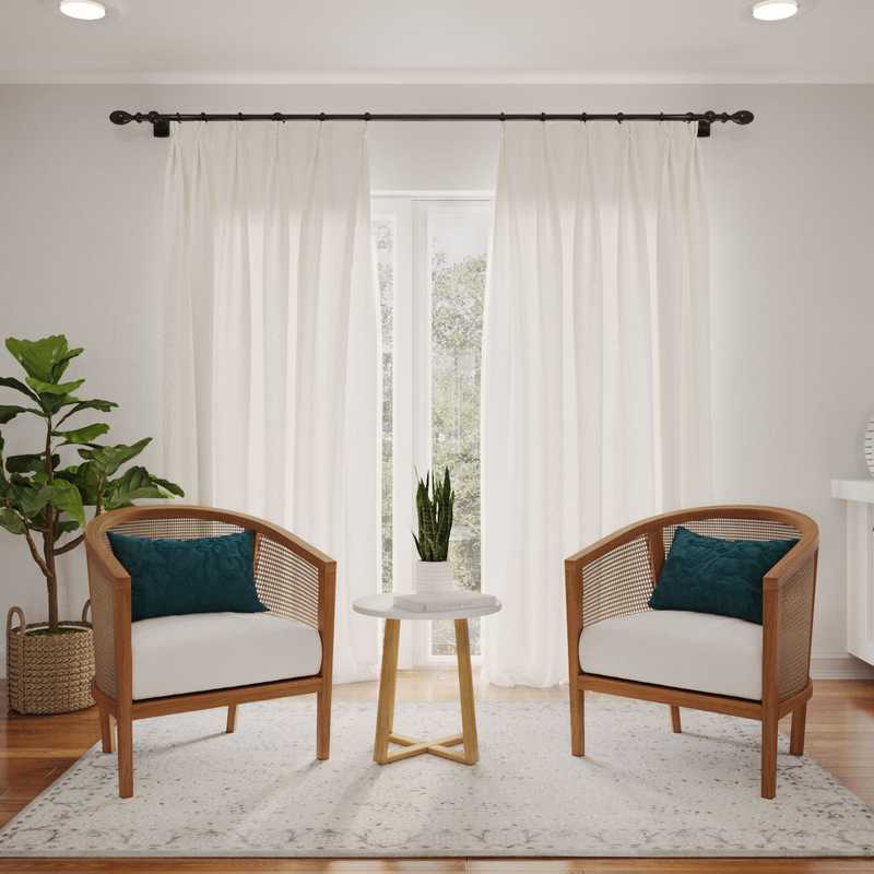 Bohemian, Scandinavian Living Room Design by Havenly Interior Designer Austin