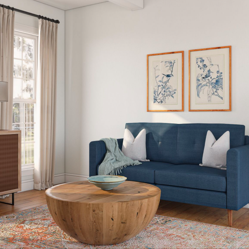 Classic, Coastal Living Room Design by Havenly Interior Designer Tiffany