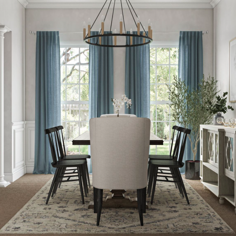 Bohemian, Classic Contemporary Dining Room Design by Havenly Interior Designer Tiffany