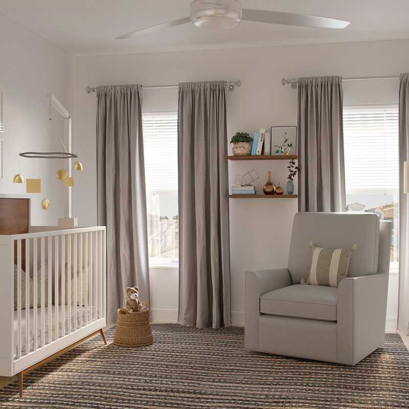 Modern, Bohemian Nursery Design by Havenly Interior Designer Rebecca