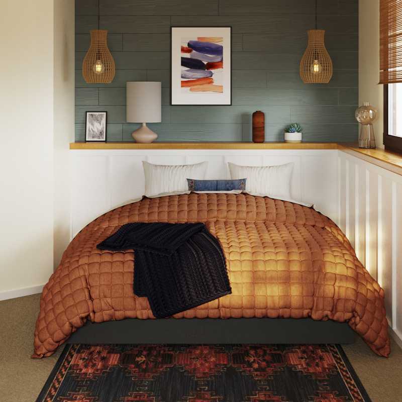 Bohemian, Midcentury Modern, Scandinavian Bedroom Design by Havenly Interior Designer Allison