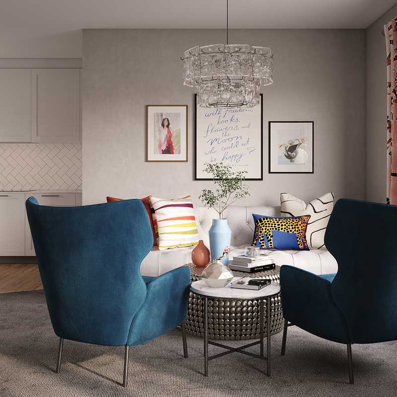 Eclectic, Transitional Living Room Design by Havenly Interior Designer Melissa