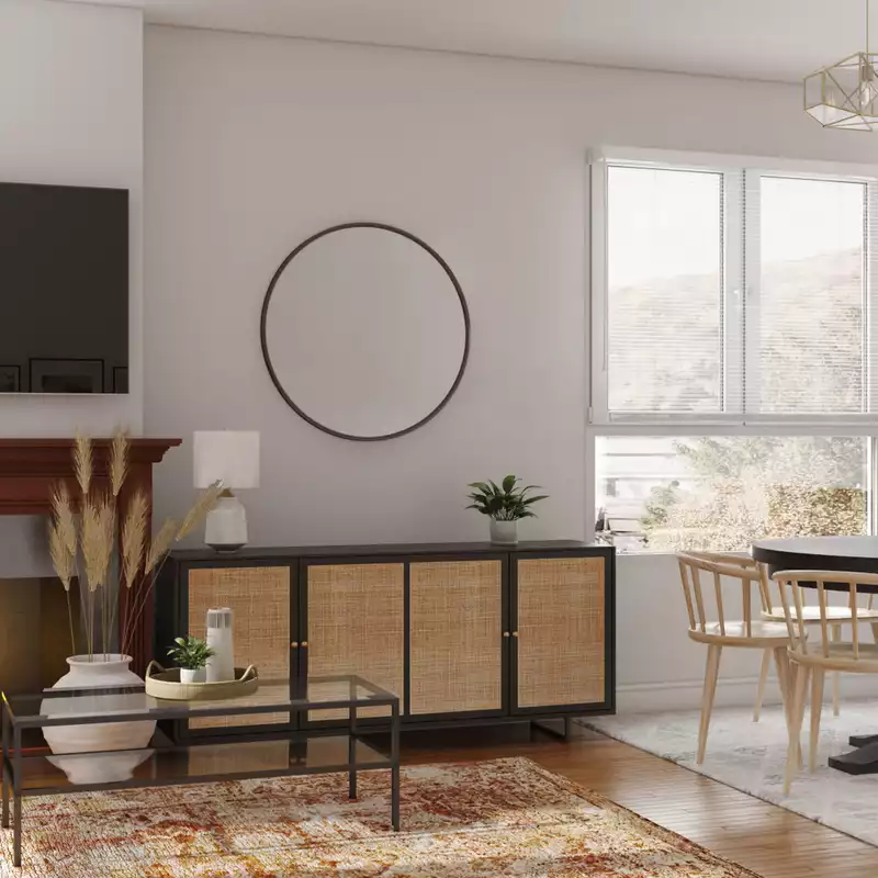 Modern, Eclectic Living Room Design by Havenly Interior Designer Shauna