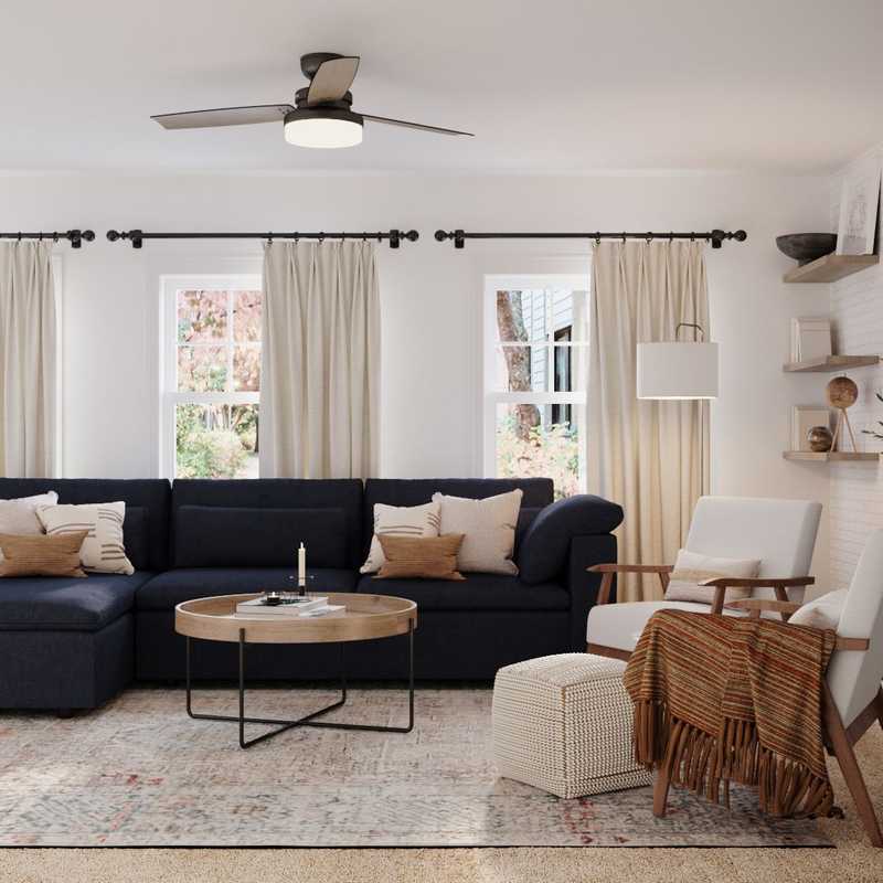 Modern, Bohemian Living Room Design by Havenly Interior Designer Astrid