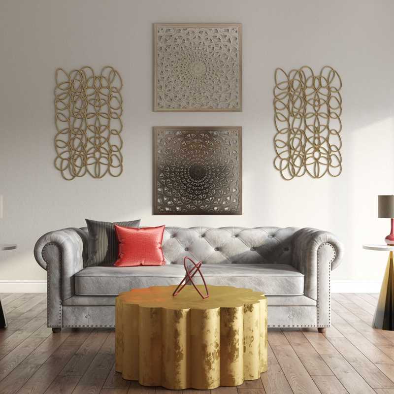 Modern, Transitional Living Room Design by Havenly Interior Designer Emmanuel