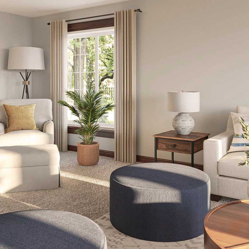 Transitional Living Room Design by Havenly Interior Designer Mariel