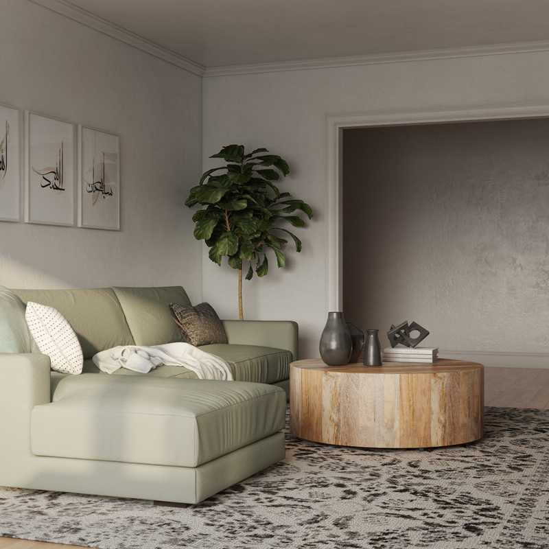 Bohemian, Industrial, Scandinavian Living Room Design by Havenly Interior Designer Ashley