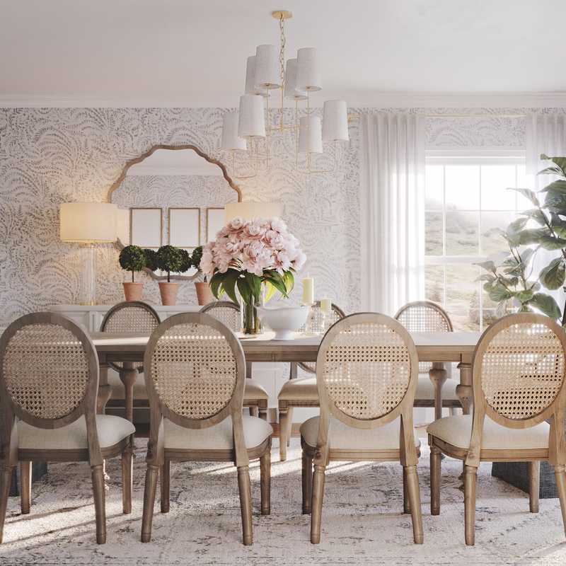 Classic, Coastal, Traditional, Transitional, Preppy Dining Room Design by Havenly Interior Designer Lisa