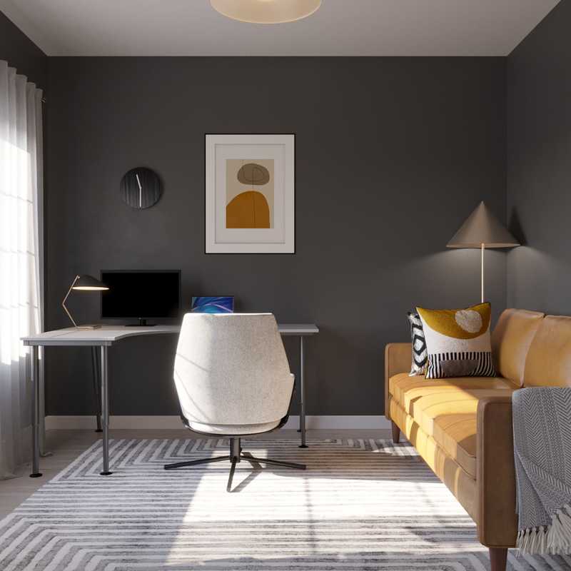 Midcentury Modern, Scandinavian Office Design by Havenly Interior Designer Paige