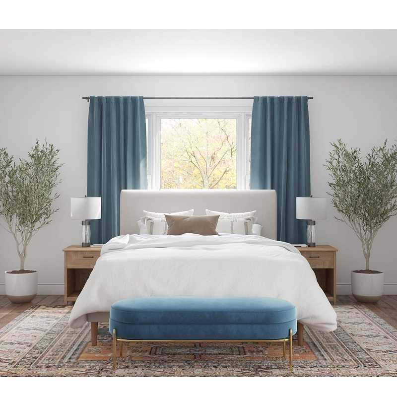 Bohemian, Rustic, Midcentury Modern Bedroom Design by Havenly Interior Designer Alycia