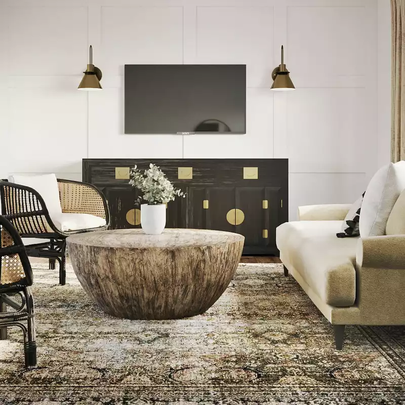 Contemporary, Modern, Classic Living Room Design by Havenly Interior Designer Stacy