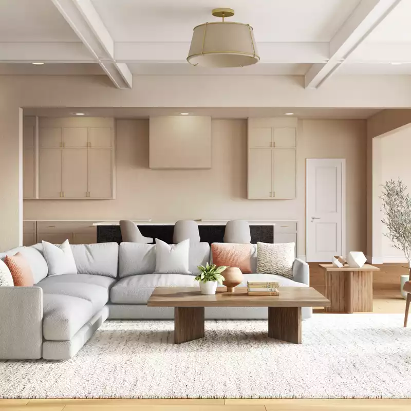 Contemporary, Midcentury Modern Living Room Design by Havenly Interior Designer Anny