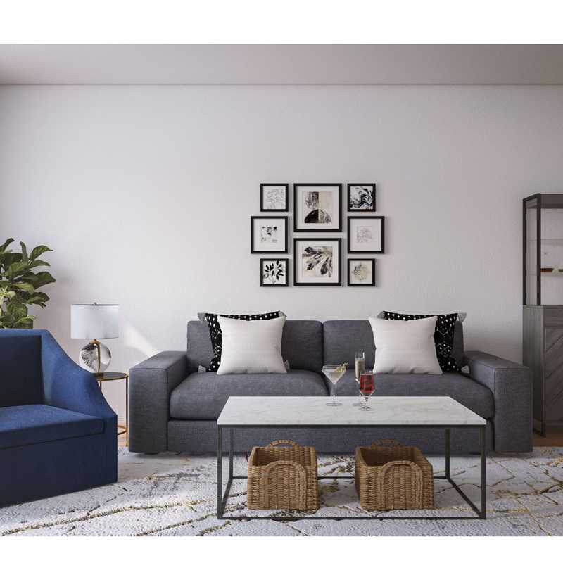 Modern, Glam Living Room Design by Havenly Interior Designer Alycia