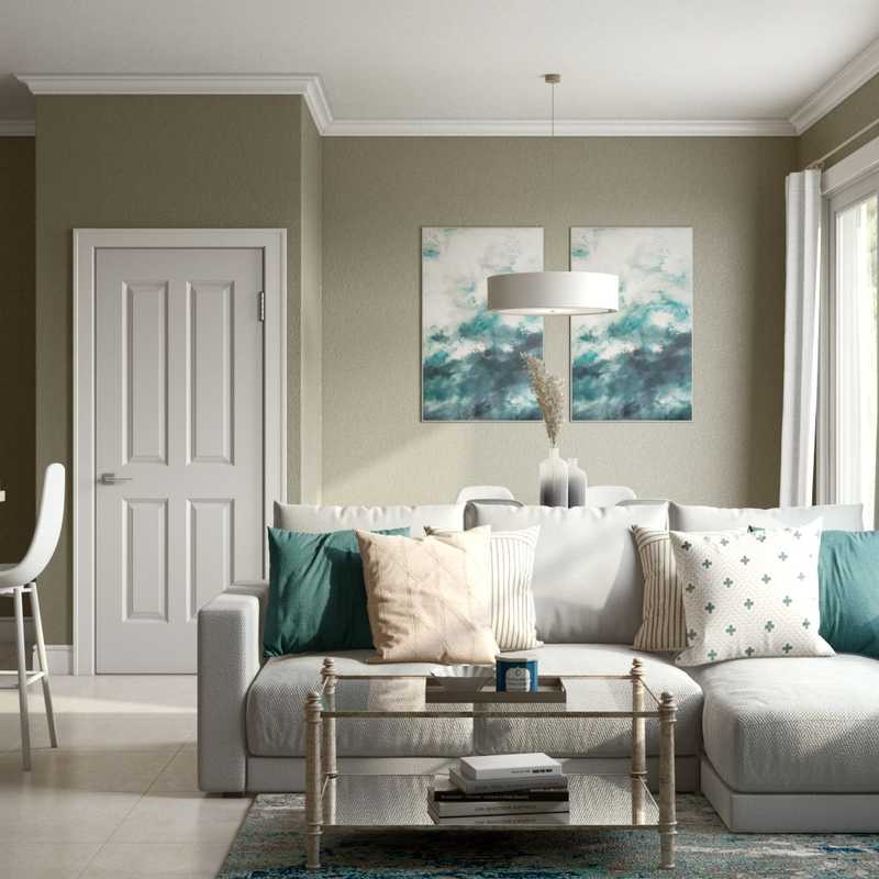 Farmhouse, Transitional Living Room Design by Havenly Interior Designer Tyara