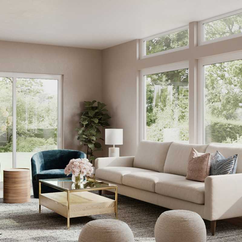 Modern, Eclectic, Global Living Room Design by Havenly Interior Designer Mariela